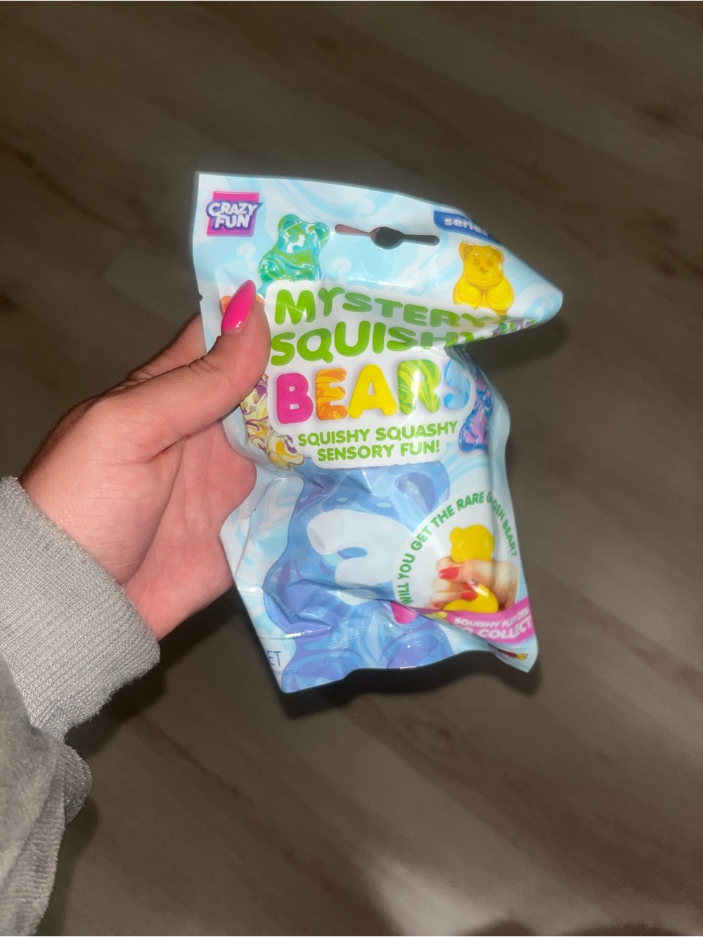 Mystery Squishy Bear - Blue Sensory Plush Toy